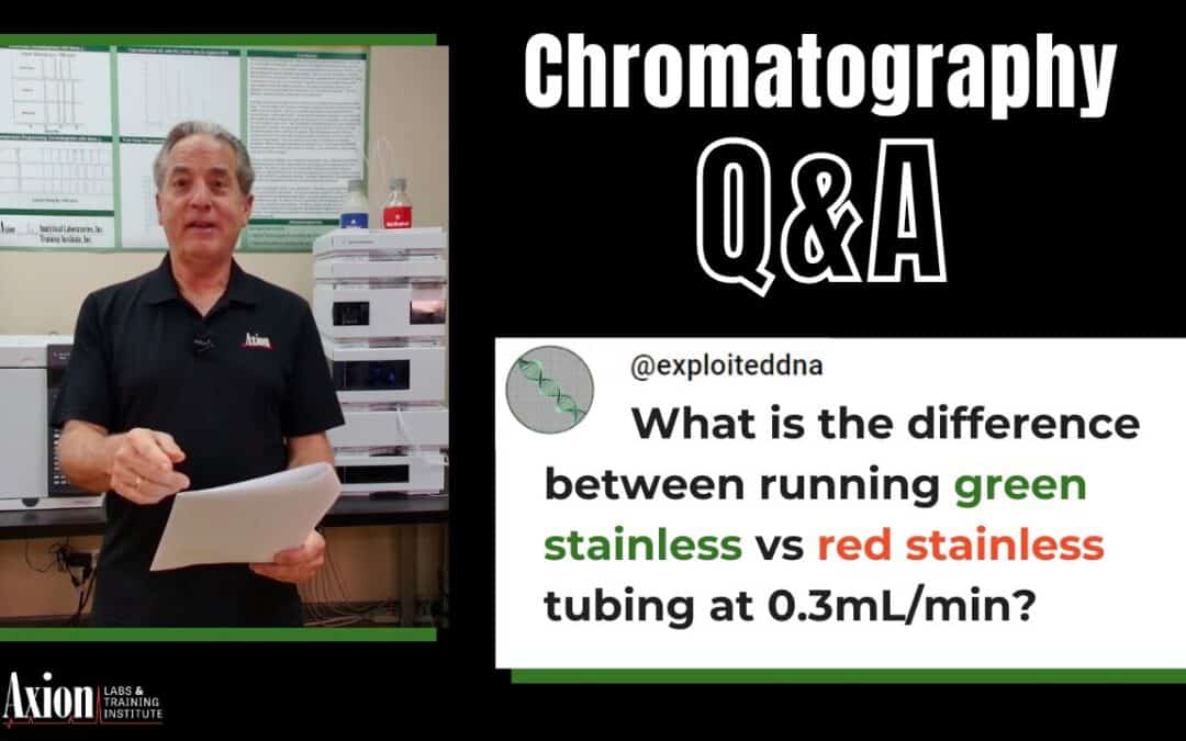 What is the Difference Between Running Green Stainless vs. Red Stainless HPLC Tubing at 0.3 mL/min?