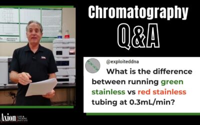 What is the Difference Between Running Green Stainless vs. Red Stainless HPLC Tubing at 0.3 mL/min?